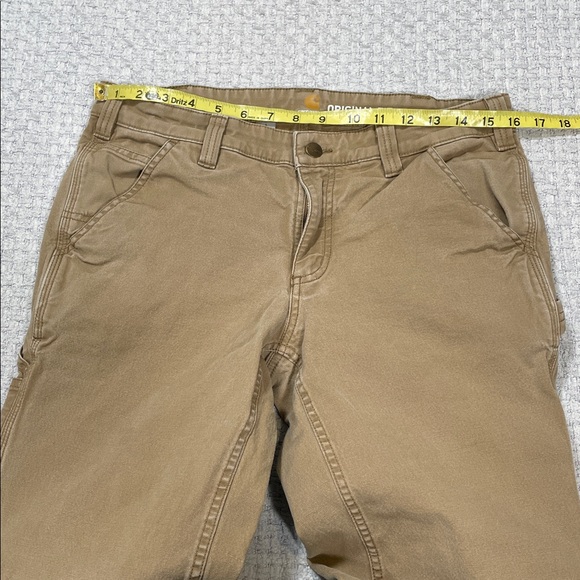 Women’s Carhartt Tan Lightweight Original Fit Cargo Work Pants Size 8Tall - Picture 14 of 16
